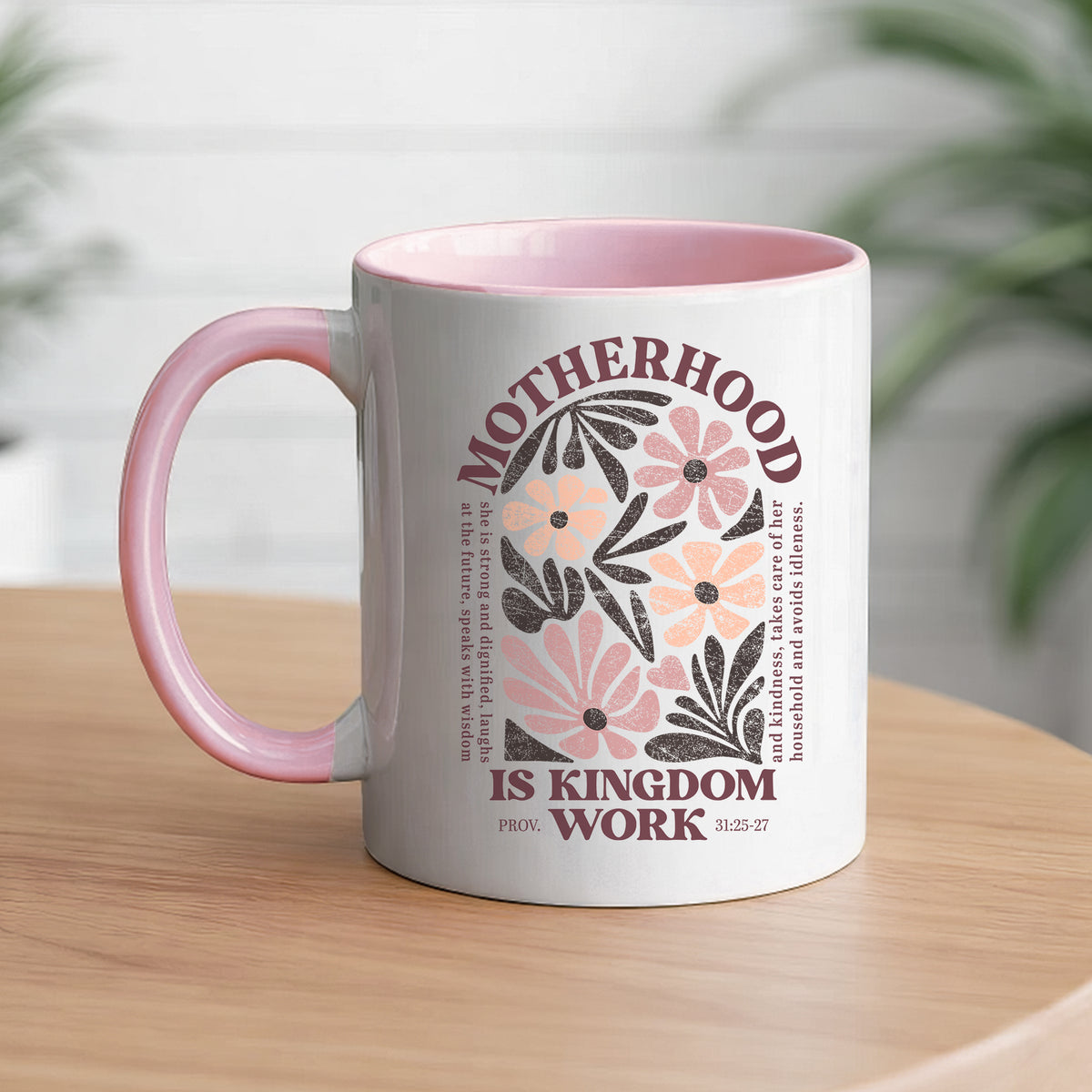 Motherhood is Kingdom Work Mug - Perfect Christian Gift, Prayer Mug, or Daily Inspiration