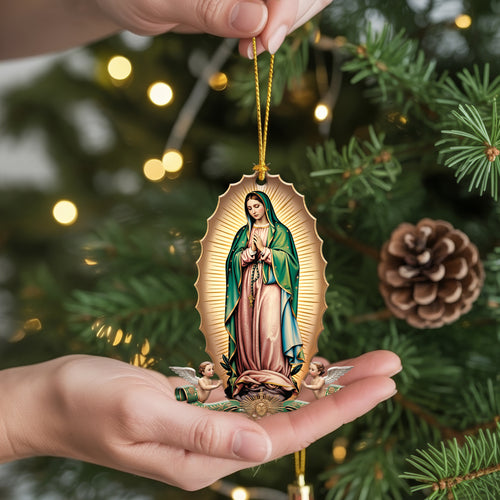 Our Lady of Guadalupe Christmas Ornament | Virgin Mary Catholic Keepsake | Religious Decoration