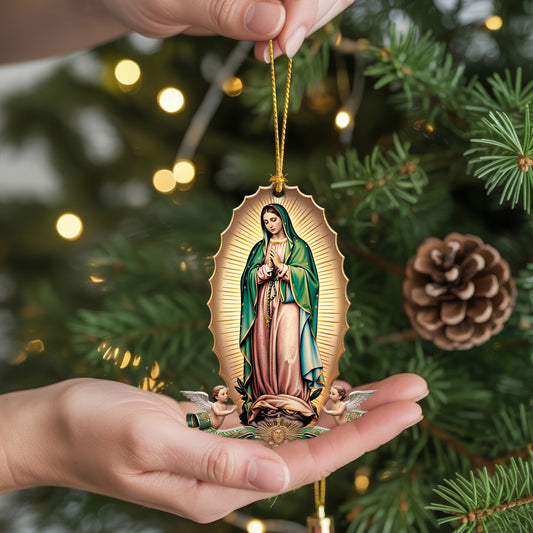 Our Lady of Guadalupe Christmas Ornament | Virgin Mary Catholic Keepsake | Religious Decoration