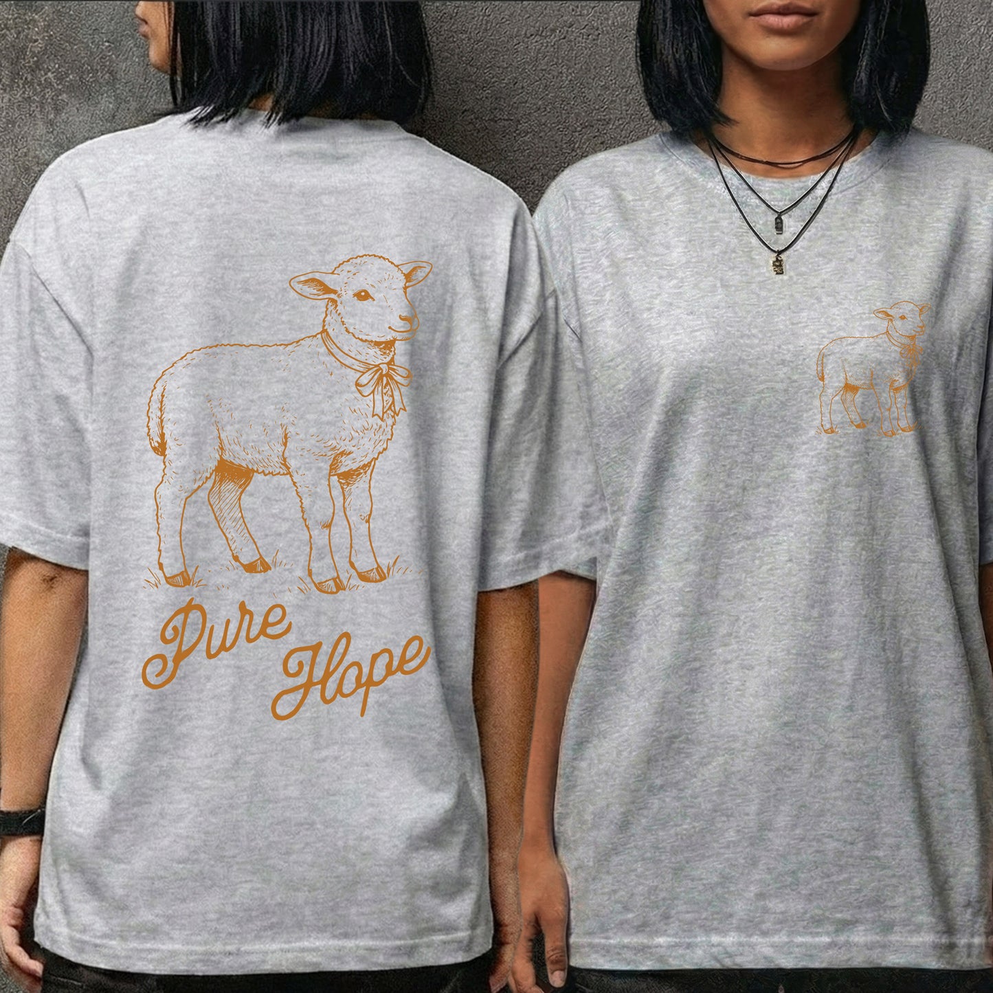 Pure Hope: The Gentle Lamb - Two Sides - Wild Animals - Unisex Tshirt / Hoodie / Sweatshirt