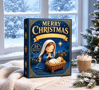 Holy Night Nativity Advent Calendar 2026 – 24 Acrylic Ornament Christian Christmas Countdown Box