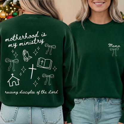 Minimal Mama Ministry with Christian Icons – Two Sides – She is Bless – Unisex Tshirt /Hoodie/Sweatshirt