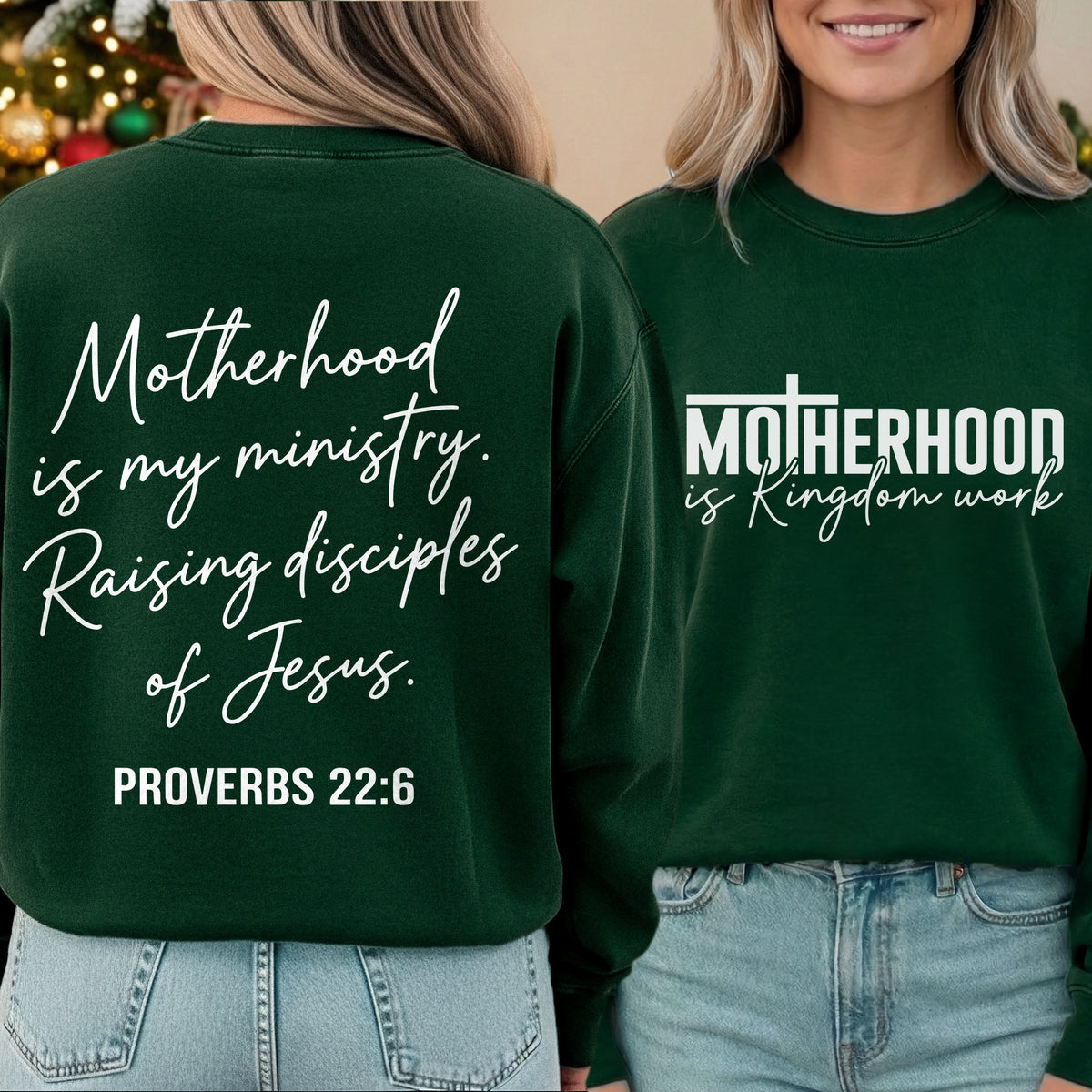 Motherhood Is My Ministry Christian – Proverbs 22:6 – Two Sides – She is Bless – Unisex Tshirt /Hoodie/Sweatshirt