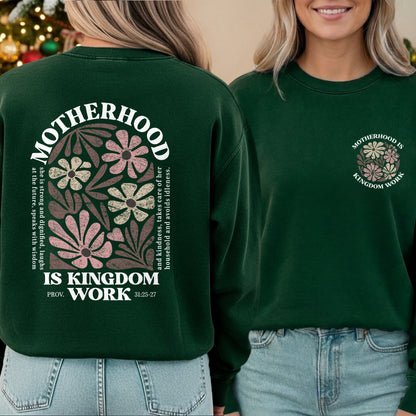 Motherhood Is Kingdom Work Proverbs 31:25-27 – Two Sides – She is Bless – Unisex Tshirt /Hoodie/Sweatshirt