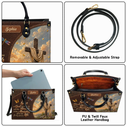 Personalized Spirit Of God Christian Handbag – Twill Faux Leather & PU Leather