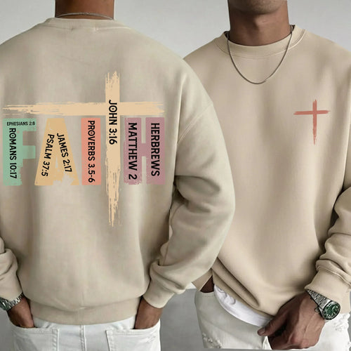 Faith Scripture Cross Typography – Two Sides – Minimalist Faith – Unisex Tshirt /Hoodie/Sweatshirt - Faith Guided Life