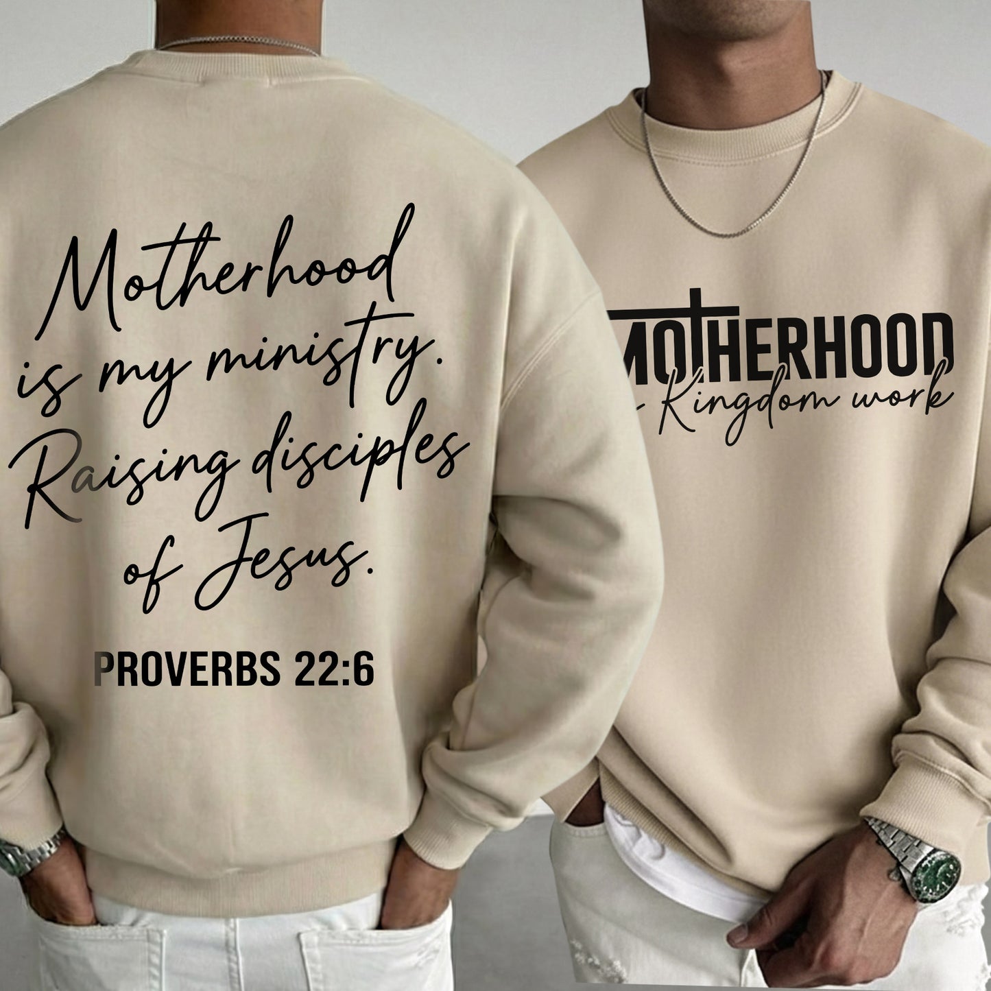 Motherhood Is My Ministry Christian – Proverbs 22:6 – Two Sides – She is Bless – Unisex Tshirt /Hoodie/Sweatshirt