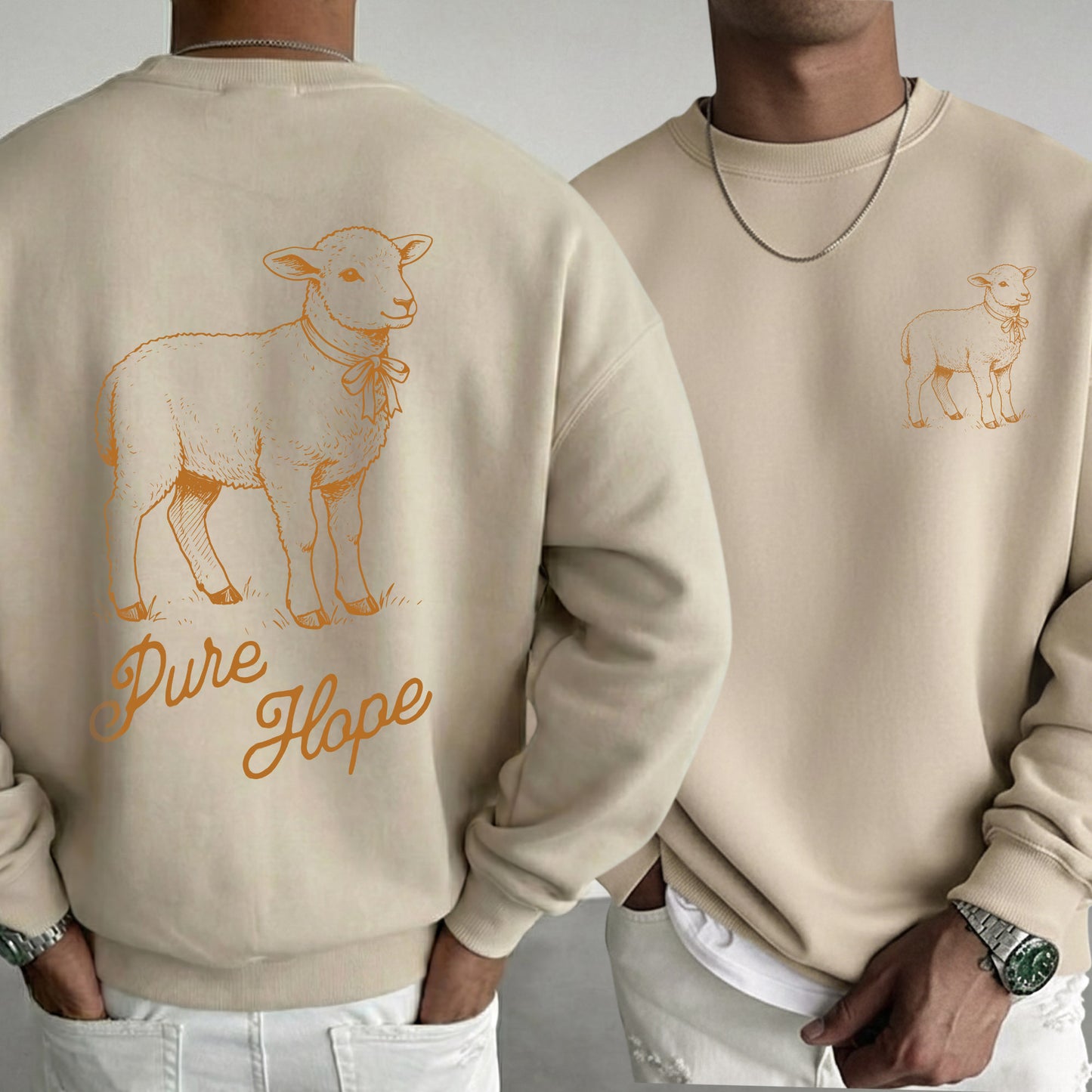 Pure Hope: The Gentle Lamb - Two Sides - Wild Animals - Unisex Tshirt / Hoodie / Sweatshirt