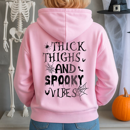 Thick Thighs And Spooky Vibes Halloween T-Shirt Body Positive Confidence Halloween Tee