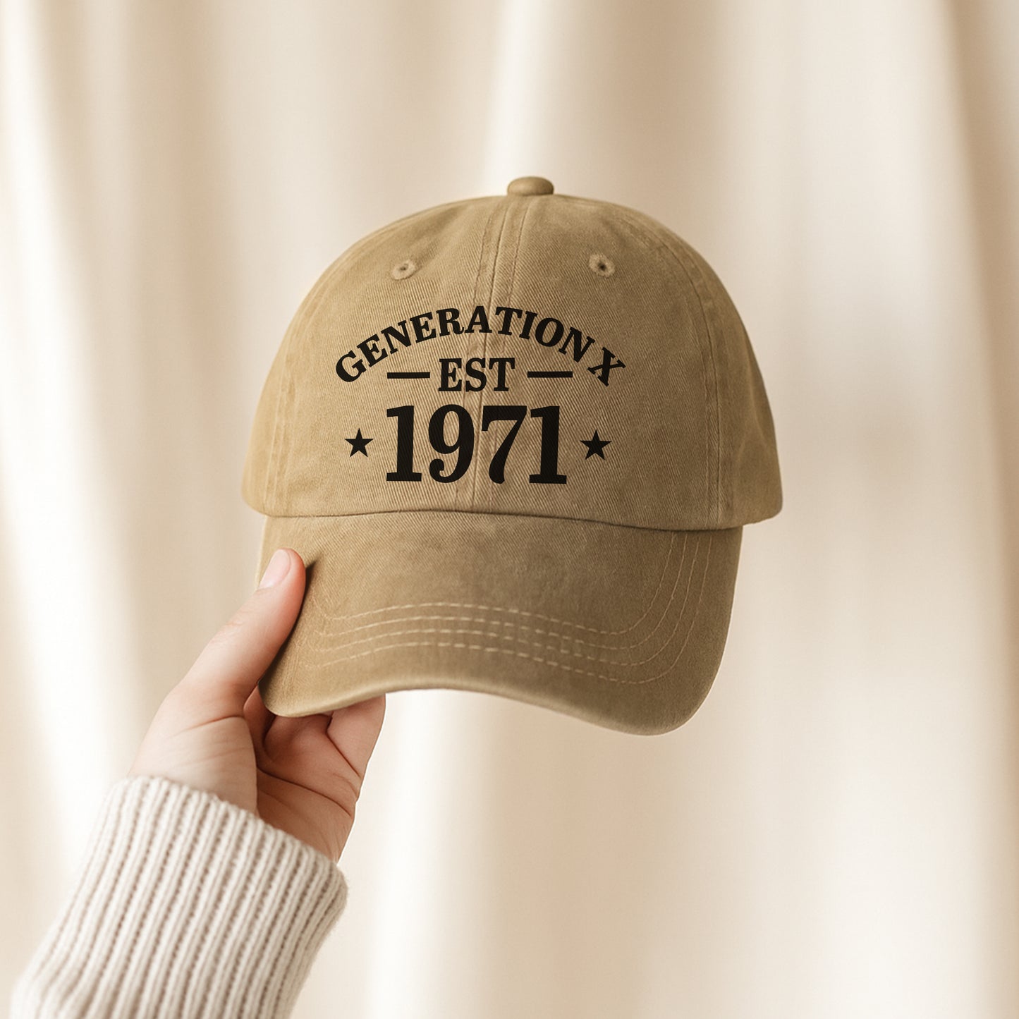 Generation X EST. Custom Year Baseball Cap - Personalized Vintage Pride Hat