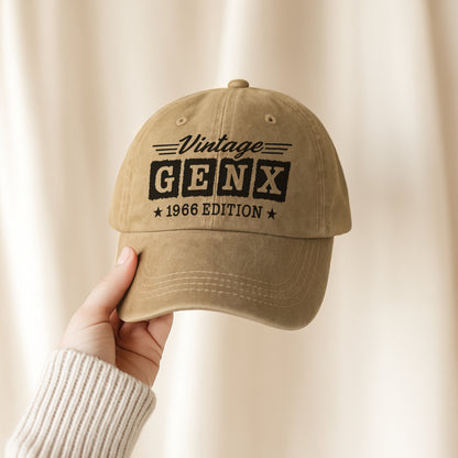Vintage GenX [Custom Year] Edition Baseball Cap - Generation X Pride