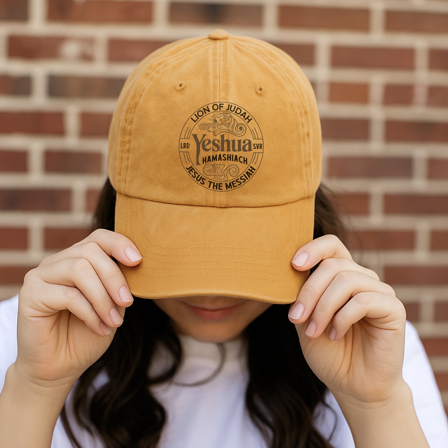 Lion of Judah Yeshua Hamashiach Embroidered Baseball Cap - Premium Christian Faith Hat