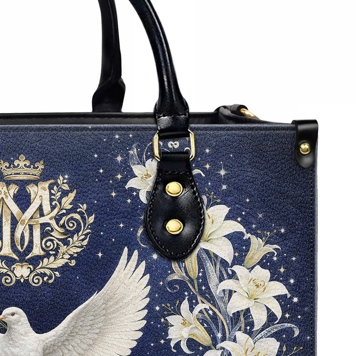 Personalized Holy Spirit Dove Christian Handbag – Twill Faux Leather & PU Leather