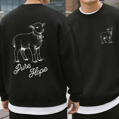 Pure Hope: The Gentle Lamb - Two Sides - Wild Animals - Unisex Tshirt / Hoodie / Sweatshirt