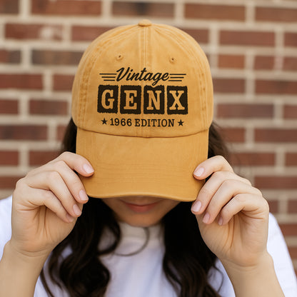 Vintage GenX [Custom Year] Edition Baseball Cap - Generation X Pride