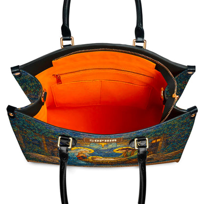Personalized Stained Glass Nativity Christian Handbag – Twill Faux Leather & PU Leather