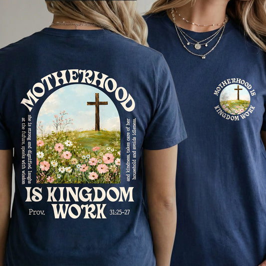 She Builds with Faith, Floral Cross Calling – Two Sides – She is Bless – Unisex Tshirt /Hoodie/Sweatshirt