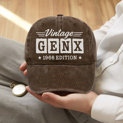 Vintage GenX [Custom Year] Edition Baseball Cap - Generation X Pride