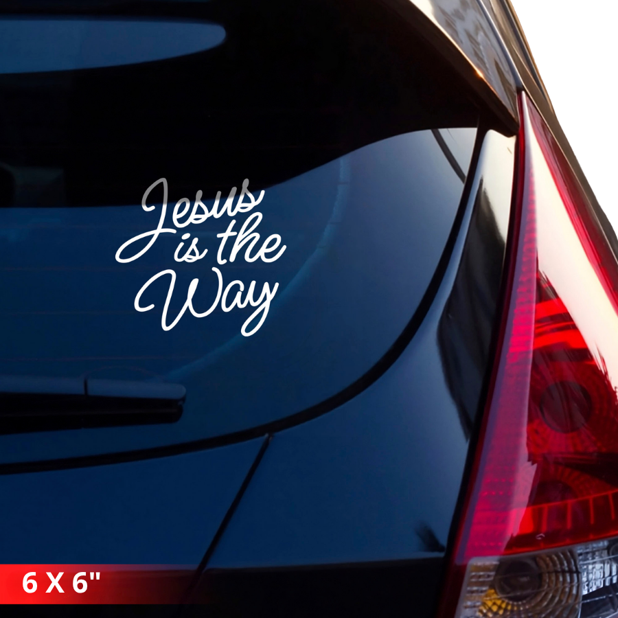[6IN] JESUS IS THE WAY Decal – Waterproof Faith Sticker for Car, Laptop, Water Bottle & More