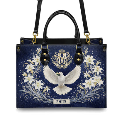 Personalized Holy Spirit Dove Christian Handbag – Twill Faux Leather & PU Leather