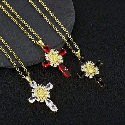 Rainbow Faith Cross Necklace