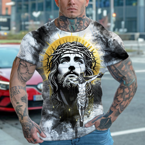 3D Jesus Cross Hoodie - Faith-Inspired Christian Apparel CHRISTIAN-006-TSHIRT