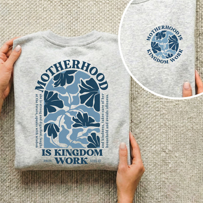 Motherhood Is Kingdom Work Floral Arch Shirt – Two Sides – She is Bless – Unisex Tshirt /Hoodie/Sweatshirt