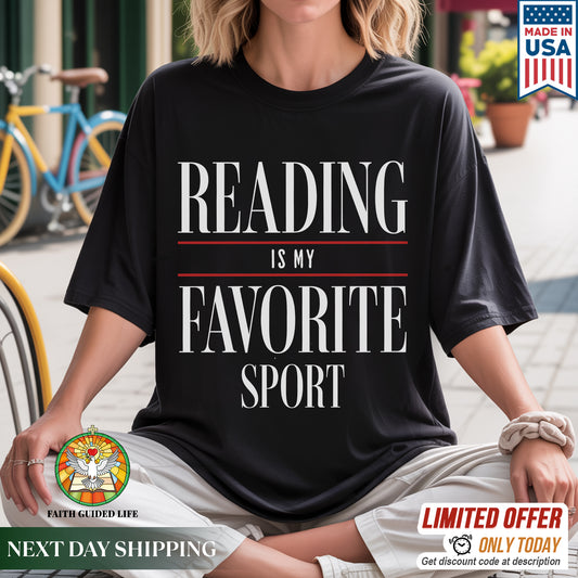 Reading Is My Favorite Sport T-Shirt - Book Lover Declaration