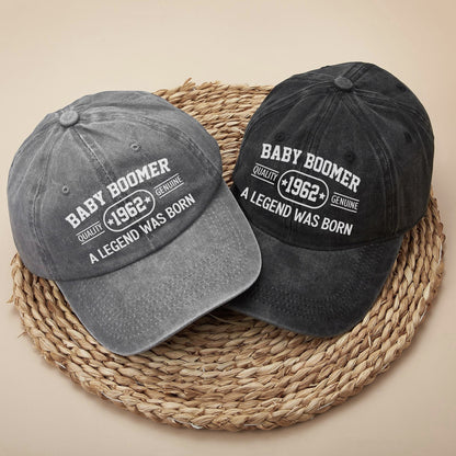 Baby Boomer Quality [Custom Year] Genuine A Legend Was Born Baseball Cap - Legendary Generation