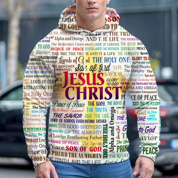 Jesus Christ Typography - Faithful Believers Apparel CHRISTIAN-016-HOODIE