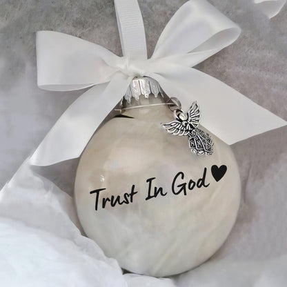 "Trust In God" Angel Charm Christmas Ornament