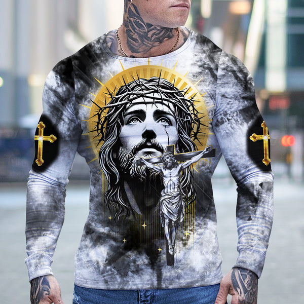 3D Jesus Cross Hoodie - Faith-Inspired Christian Apparel CHRISTIAN-006-SWEATER