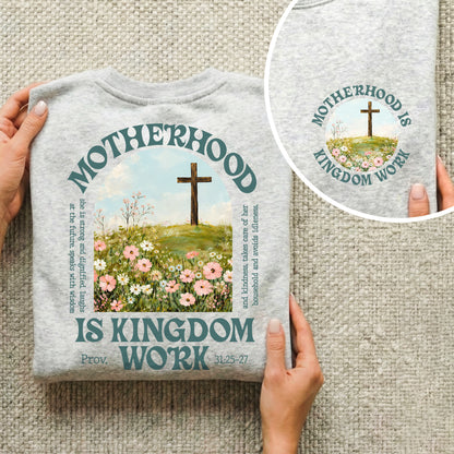 She Builds with Faith, Floral Cross Calling – Two Sides – She is Bless – Unisex Tshirt /Hoodie/Sweatshirt