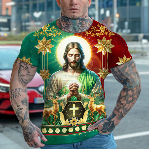 Jesus-Inspired Festive Christmas Apparel CHRISTIAN-004-TSHIRT