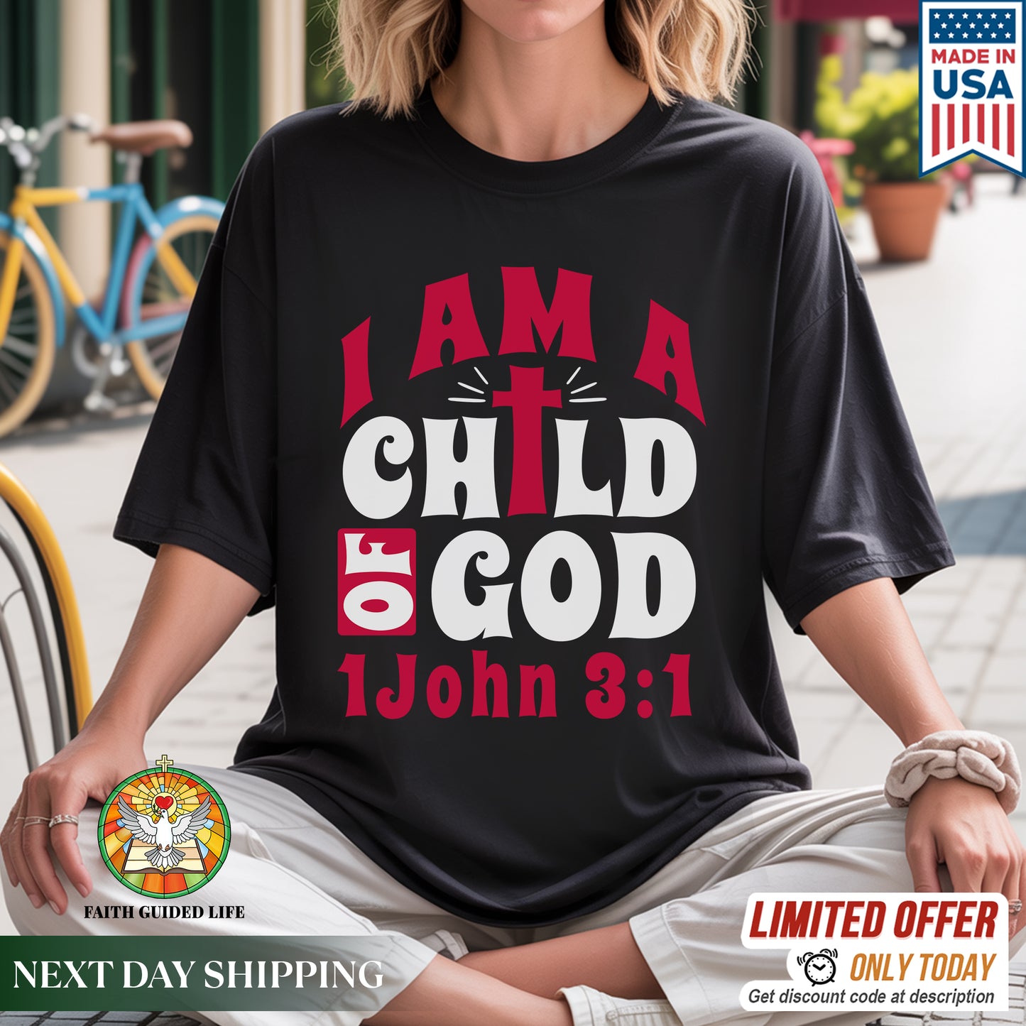 I Am A Child of God 1 John 3:1 T-Shirt - Identity Declaration