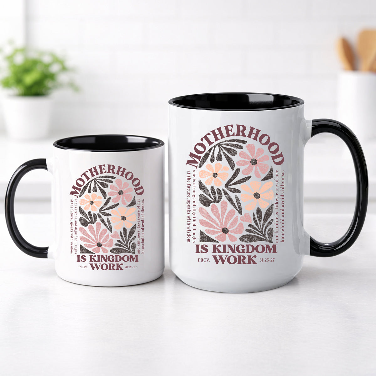 Motherhood is Kingdom Work Mug - Perfect Christian Gift, Prayer Mug, or Daily Inspiration