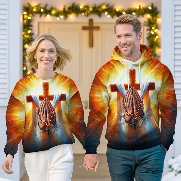 Praying Hands Christian Faith Pullover CH022