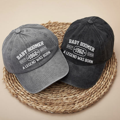 Baby Boomer Quality [Custom Year] Genuine A Legend Was Born Baseball Cap - Legendary Generation