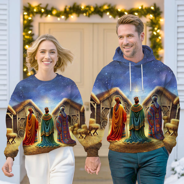 Christian Faith Nativity Scene Pullover CH025