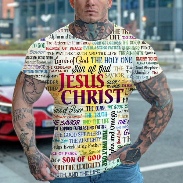 Jesus Christ Typography - Faithful Believers Apparel CHRISTIAN-016-TSHIRT