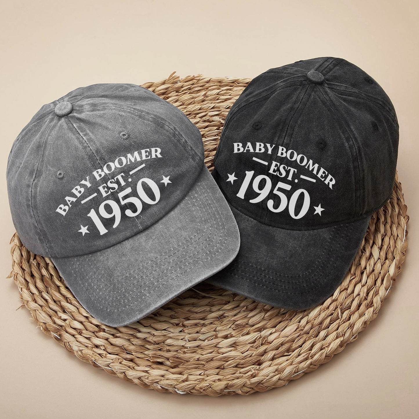 Baby Boomer Est. [Custom Year] Baseball Cap - Generational Pride
