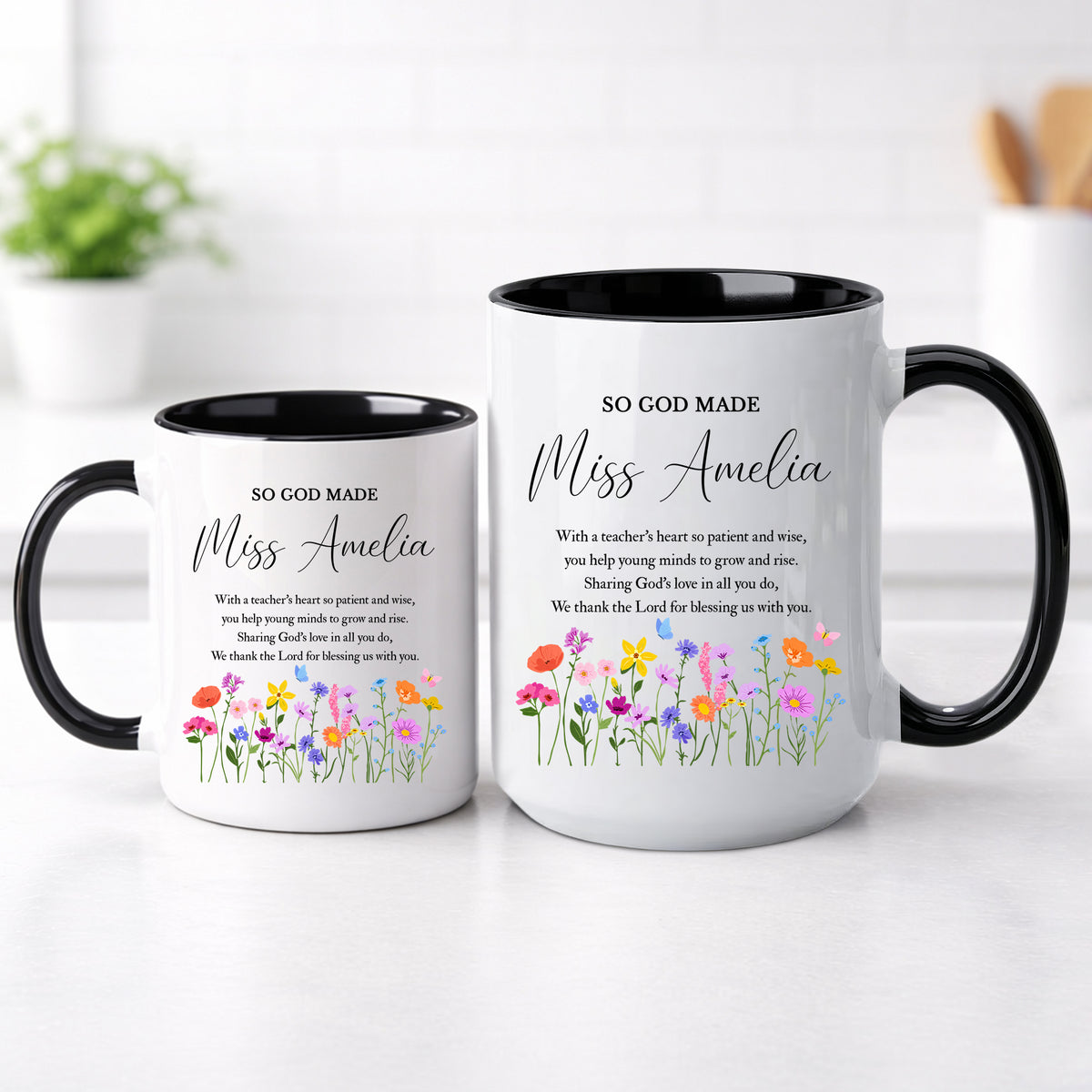 Custom Name Teacher Mug – Appreciation Gift for Teachers