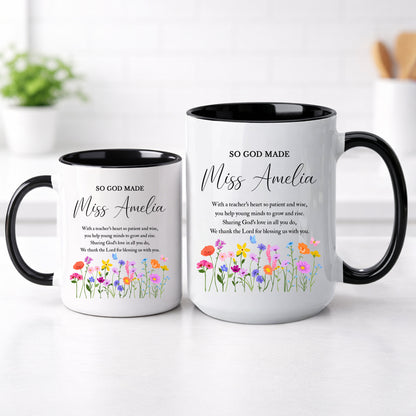 Custom Name Teacher Mug – Appreciation Gift for Teachers