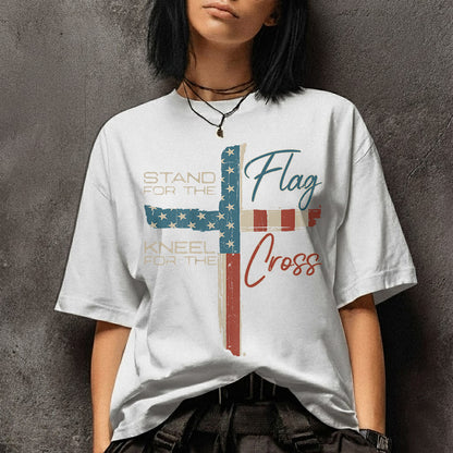 Stand for the Flag, Kneel for the Cross 1 - Hold Fast Faith - Unisex Tshirt / Hoodie / Sweatshirt