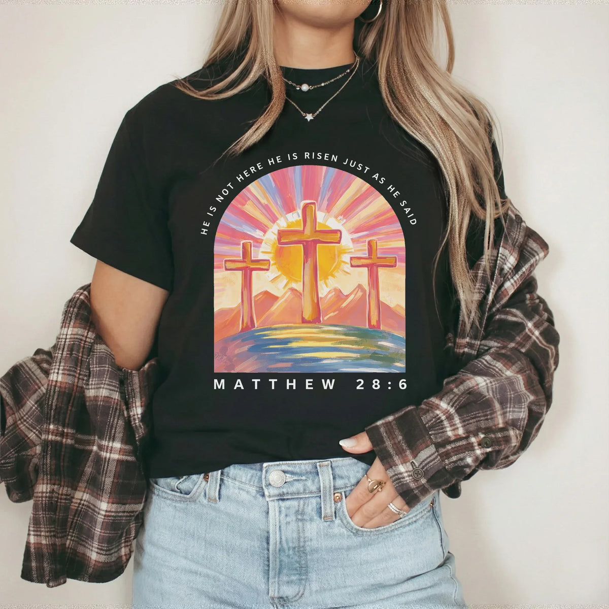 He Is Not Here Just As He Said – He is Risen – Unisex Tshirt / Hoodie / Sweatshirt - Faith Guided Life