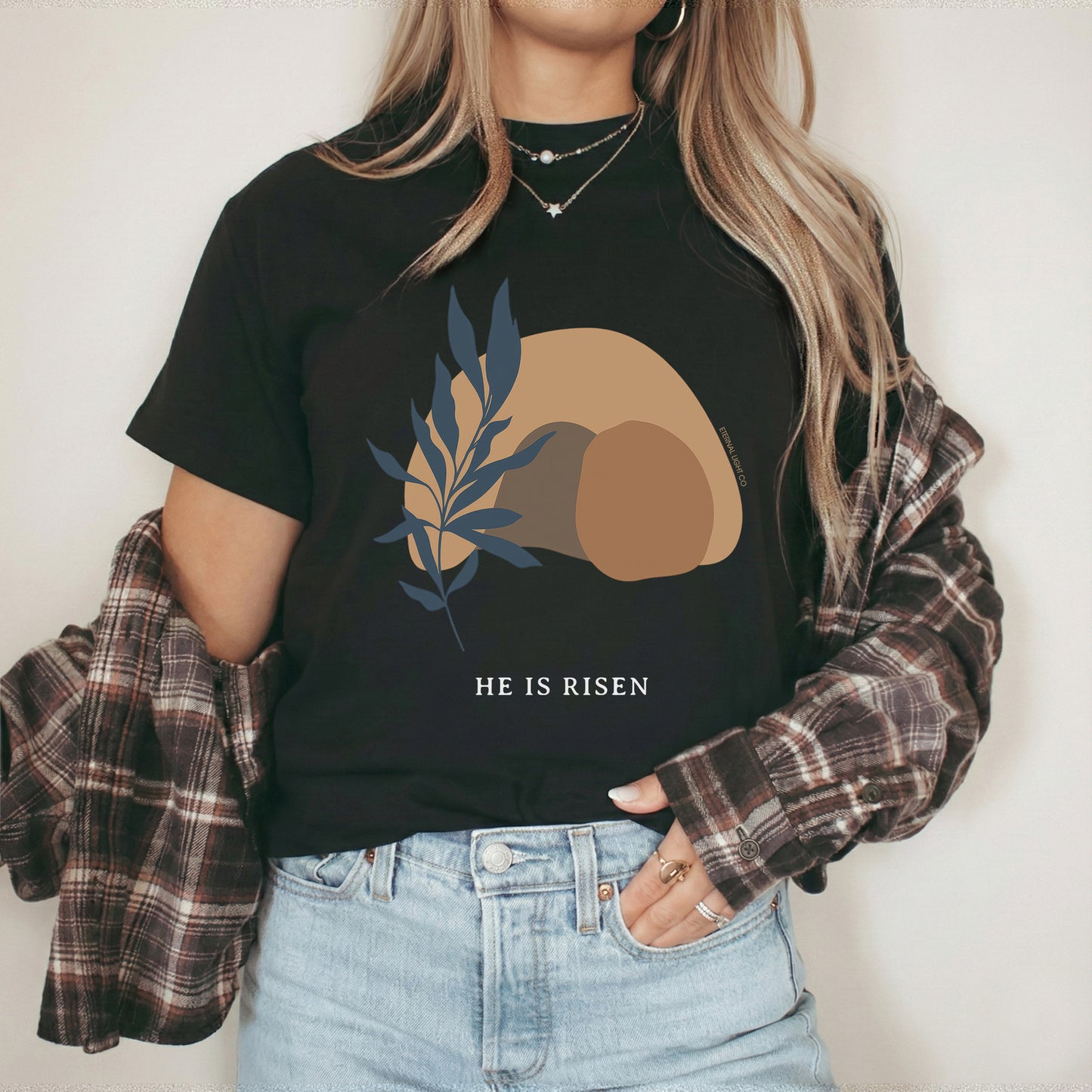 Minimalist Easter Resurrection – He is Risen – Unisex Tshirt / Hoodie / Sweatshirt