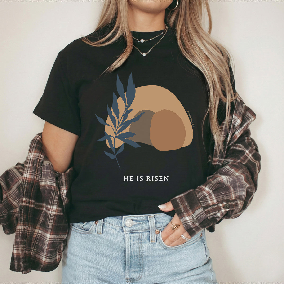 Minimalist Easter Resurrection – He is Risen – Unisex Tshirt / Hoodie / Sweatshirt
