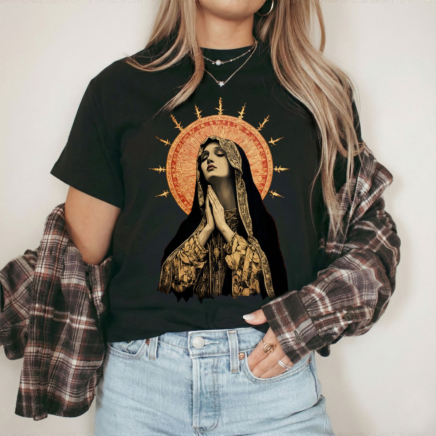 Blessed Virgin Mary Devotional Art – Unisex Tshirt / Hoodie / Sweatshirt