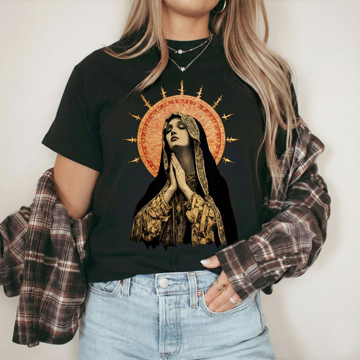 Blessed Virgin Mary Devotional Art – Unisex Tshirt / Hoodie / Sweatshirt
