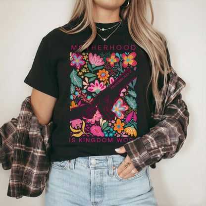 Kingdom Work" - Floral Hand and Flower Design – Unisex Tshirt / Hoodie / Sweatshirt
